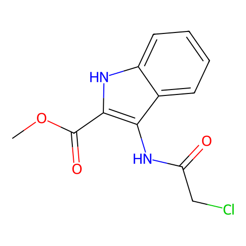 methyl 3-[(chloroacetyl)amino]-1H-indole-2-carboxylate structure