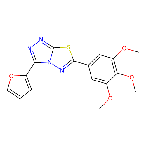 3-(2-Furyl)-6-(3,4,5-trimethoxyphenyl)[1,2,4]triazolo[3,4-b][1,3,4]thiadiazole structure