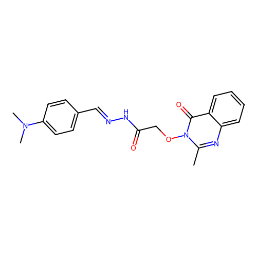 (E)-N'-(4-(dimethylamino)benzylidene)-2-((2-methyl-4-oxoquinazolin-3(4H)-yl)oxy)acetohydrazide structure
