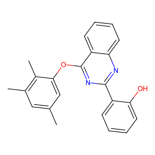 2-[4-(2,3,5-Trimethylphenoxy)-2-quinazolinyl]phenol structure