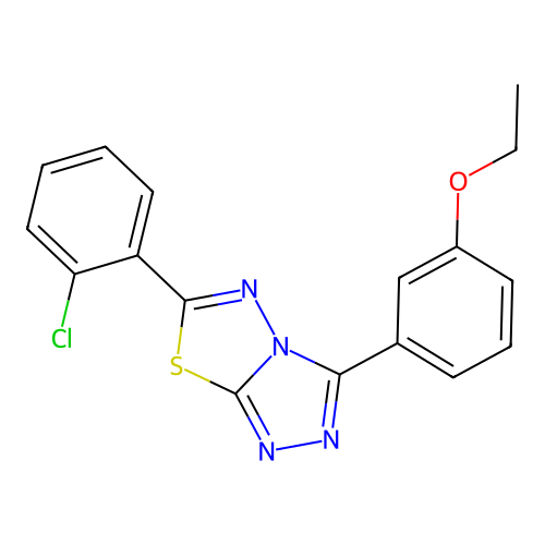 6-(2-Chlorophenyl)-3-(3-ethoxyphenyl)-[1,2,4]triazolo[3,4-b][1,3,4]thiadiazole structure
