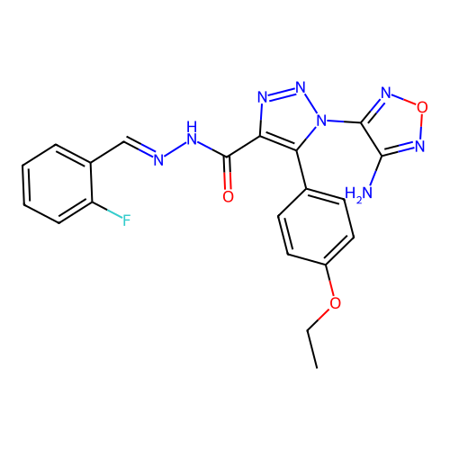 C20H17FN8O3 structure