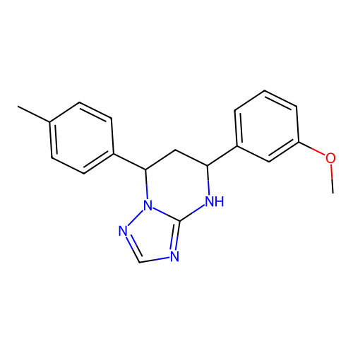 5-(3-methoxyphenyl)-7-(p-tolyl)-4,5,6,7-tetrahydro-[1,2,4]triazolo[1,5-a]pyrimidine structure