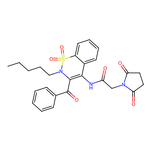 N-(3-benzoyl-1,1-dioxo-2-pentyl-1 structure
