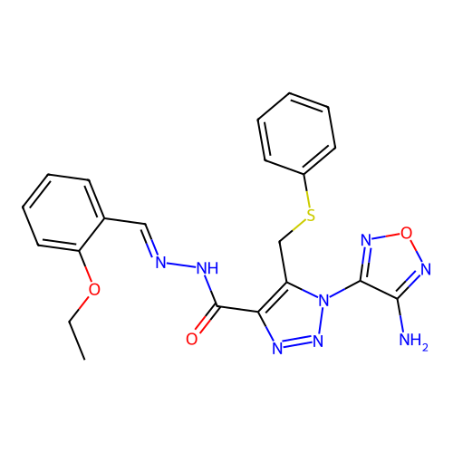 C21H20N8O3S structure