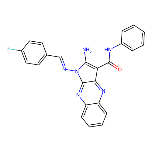 C24H17FN6O structure