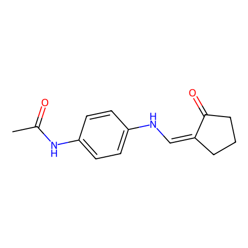N-(4-{[(Z)-(2-oxocyclopentylidene)methyl]amino}phenyl)acetamide structure