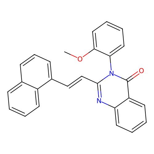 3-(2-methoxyphenyl)-2-[(E)-2-(naphthalen-1-yl)ethenyl]quinazolin-4(3H)-one structure