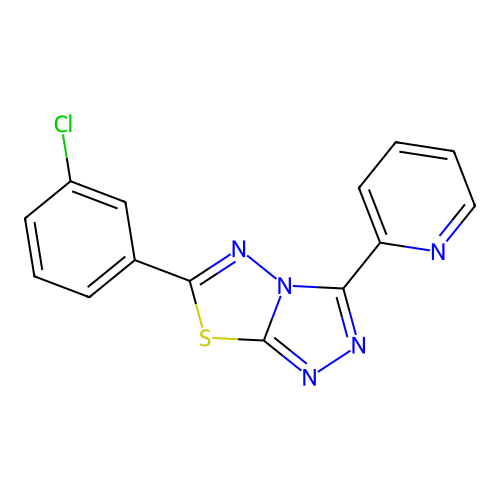 6-(3-Chlorophenyl)-3-pyridin-2-yl-[1,2,4]triazolo[3,4-b][1,3,4]thiadiazole structure