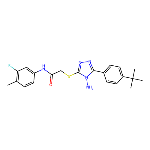 C21H24FN5OS structure
