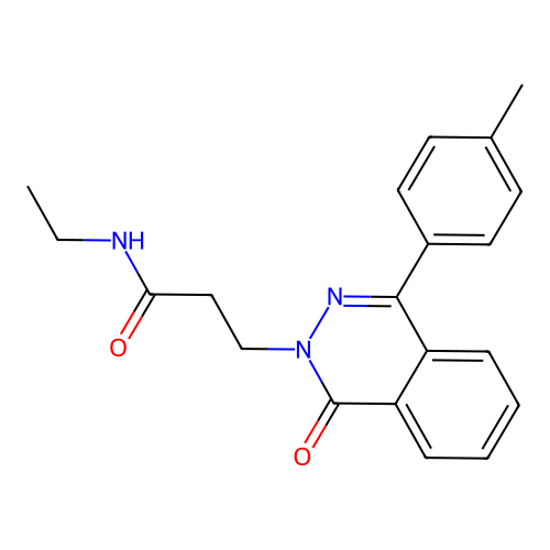 N-ethyl-3-[4-(4-methylphenyl)-1-oxophthalazin-2-yl]propanamide structure