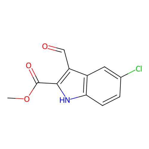methyl 5-chloro-3-formyl-1H-indole-2-carboxylate structure