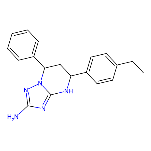 5-(4-ethylphenyl)-7-phenyl-4,5,6,7-tetrahydro[1,2,4]triazolo[1,5-a]pyrimidin-2-amine structure