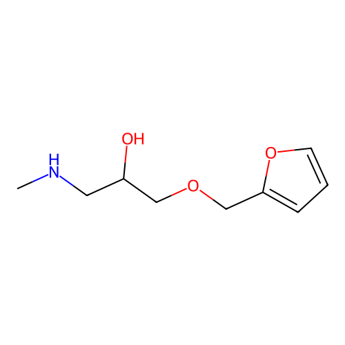 1-(2-Furylmethoxy)-3-(methylamino)propan-2-ol structure