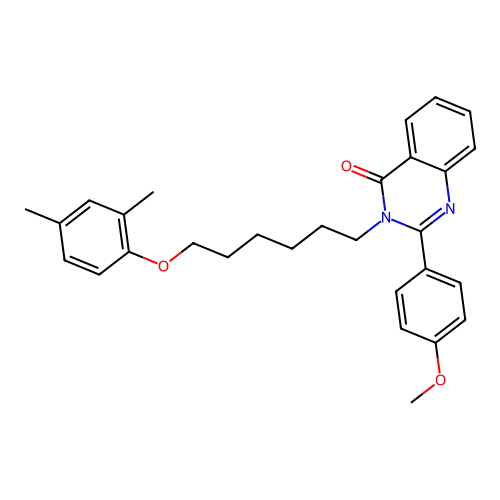 3-(6-(2,4-dimethylphenoxy)hexyl)-2-(4-methoxyphenyl)quinazolin-4(3H)-one structure