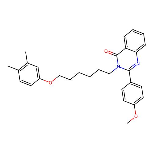 3-(6-(3,4-dimethylphenoxy)hexyl)-2-(4-methoxyphenyl)quinazolin-4(3H)-one structure