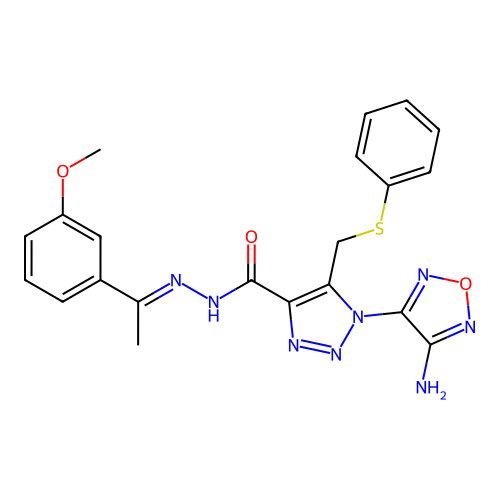 C21H20N8O3S structure