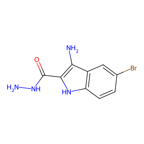 3-amino-5-bromo-1H-indole-2-carbohydrazide structure
