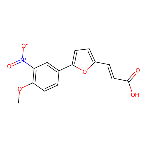 3-[5-(4-methoxy-3-nitro-phenyl)-2-furyl]prop-2-enoic Acid structure