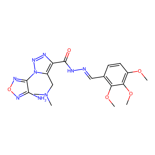 C18H23N9O5 structure