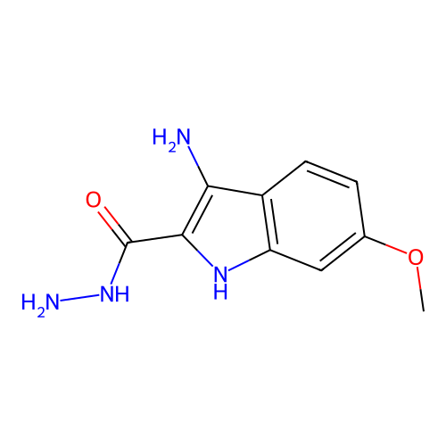 3-amino-6-methoxy-1H-indole-2-carbohydrazide structure