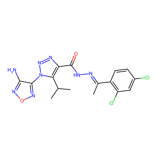C16H16Cl2N8O2 structure