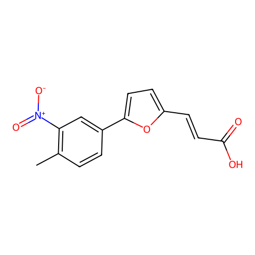 3-[5-(4-Methyl-3-nitrophenyl)furan-2-yl]prop-2-enoic acid structure