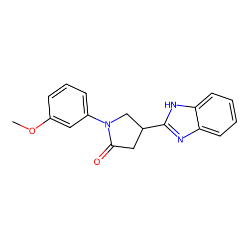 4-(1H-benzimidazol-2-yl)-1-(3-methoxyphenyl)pyrrolidin-2-one structure