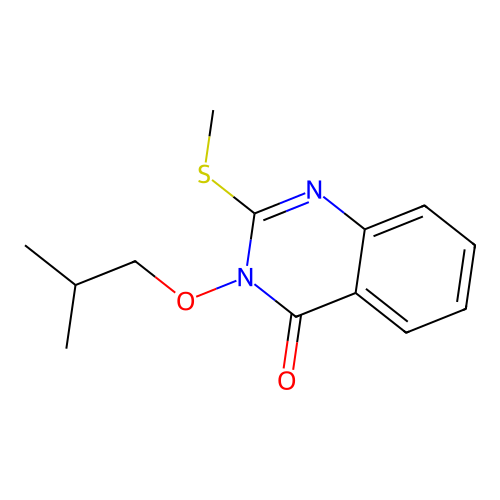 3-(2-methylpropoxy)-2-(methylsulfanyl)quinazolin-4(3H)-one structure