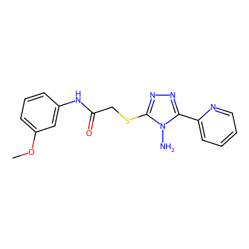 2-{[4-amino-5-(pyridin-2-yl)-4H-1,2,4-triazol-3-yl]sulfanyl}-N-(3-methoxyphenyl)acetamide structure