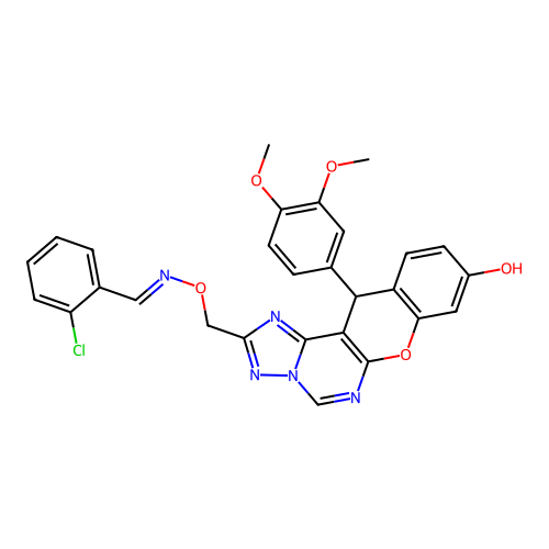 C28H22ClN5O5 structure