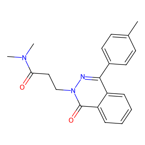 N,N-dimethyl-3-[4-(4-methylphenyl)-1-oxophthalazin-2(1H)-yl]propanamide structure