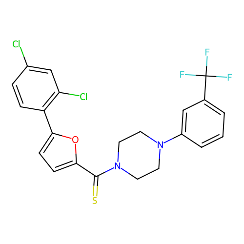 C22H17Cl2F3N2OS structure