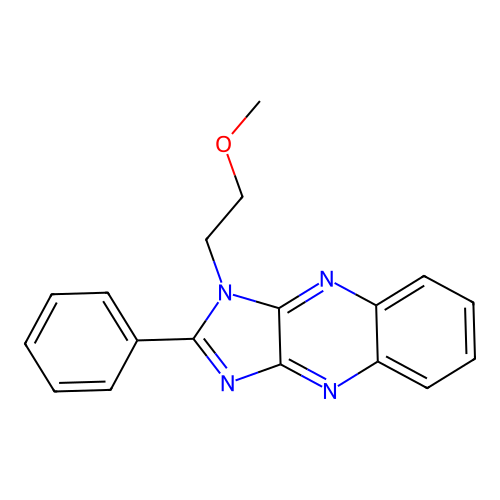 1-(2-methoxyethyl)-2-phenyl-1H-imidazo[4,5-b]quinoxaline structure