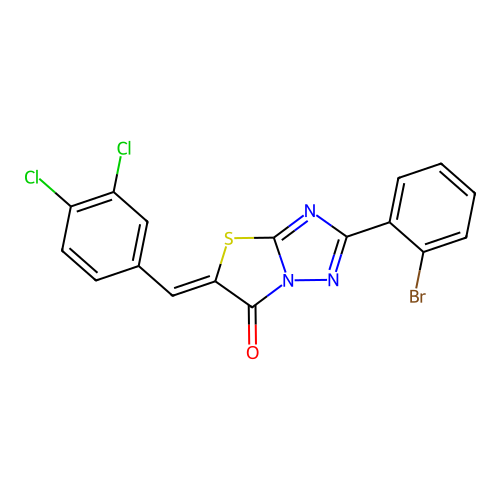 C17H8BrCl2N3OS structure