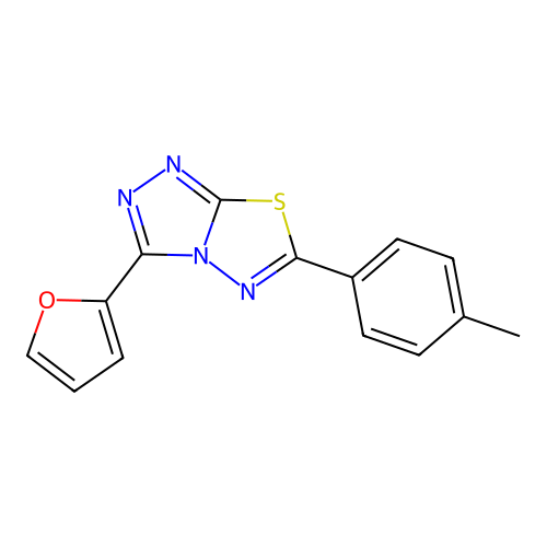 3-(2-Furyl)-6-(4-methylphenyl)[1,2,4]triazolo[3,4-b][1,3,4]thiadiazole structure