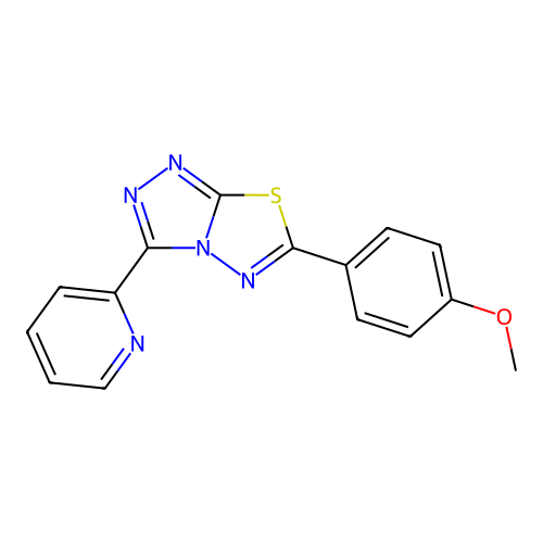 6-(4-Methoxyphenyl)-3-pyridin-2-yl-[1,2,4]triazolo[3,4-b][1,3,4]thiadiazole structure