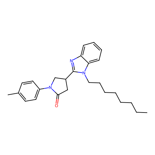 1-(4-Methylphenyl)-4-(1-octylbenzimidazol-2-yl)pyrrolidin-2-one structure