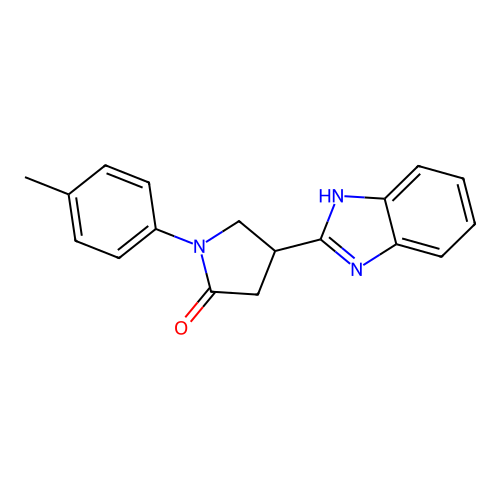 4-(1H-benzimidazol-2-yl)-1-(4-methylphenyl)pyrrolidin-2-one structure