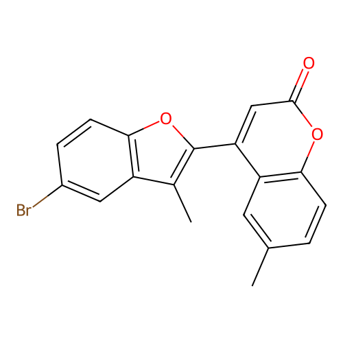 4-(5-bromo-3-methyl-1-benzofuran-2-yl)-6-methyl-2H-chromen-2-one structure