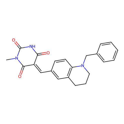(5E)-5-[(1-benzyl-1,2,3,4-tetrahydroquinolin-6-yl)methylidene]-6-hydroxy-3-methylpyrimidine-2,4(3H,5H)-dione structure