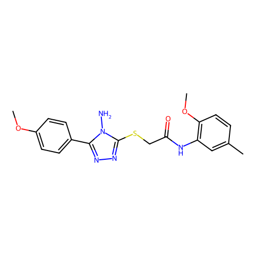 2-{[4-amino-5-(4-methoxyphenyl)-4H-1,2,4-triazol-3-yl]sulfanyl}-N-(2-methoxy-5-methylphenyl)acetamide structure