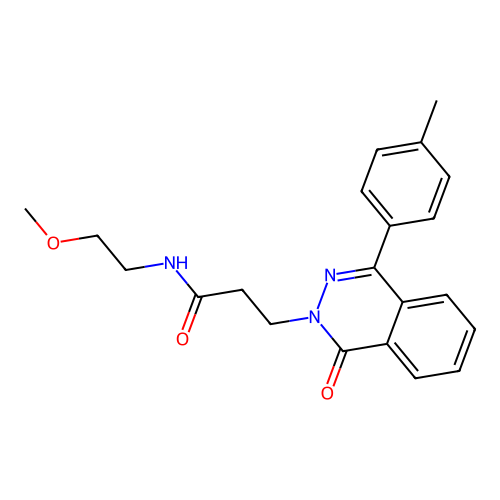 N-(2-methoxyethyl)-3-[4-(4-methylphenyl)-1-oxophthalazin-2(1H)-yl]propanamide structure