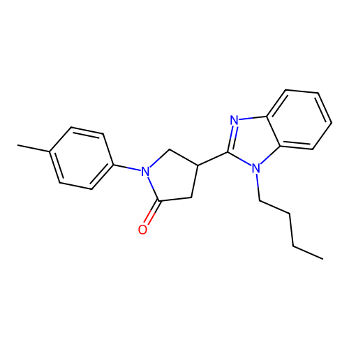 4-(1-Butylbenzimidazol-2-yl)-1-(4-methylphenyl)pyrrolidin-2-one structure