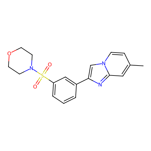 4-(3-{7-Methylimidazo[1,2-a]pyridin-2-yl}benzenesulfonyl)morpholine structure