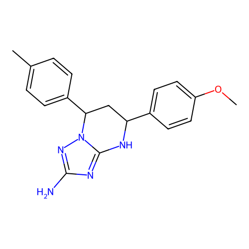 5-(4-methoxyphenyl)-7-(4-methylphenyl)-1,5,6,7-tetrahydro-[1,2,4]triazolo[1,5-a]pyrimidin-2-amine structure
