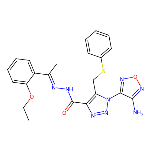 C22H22N8O3S structure