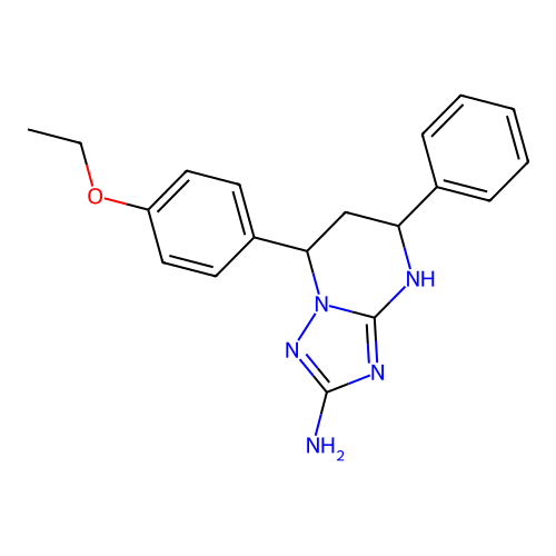 7-(4-ethoxyphenyl)-5-phenyl-1,5,6,7-tetrahydro-[1,2,4]triazolo[1,5-a]pyrimidin-2-amine structure
