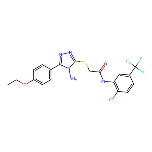 C19H17ClF3N5O2S structure