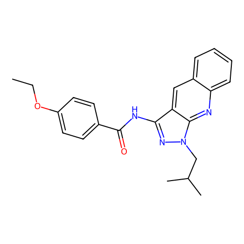 4-ethoxy-N-[1-(2-methylpropyl)pyrazolo[3,4-b]quinolin-3-yl]benzamide structure